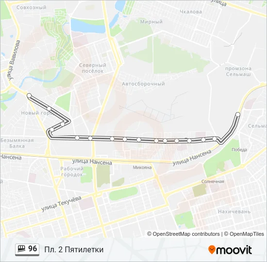 96 Shuttle Line Map