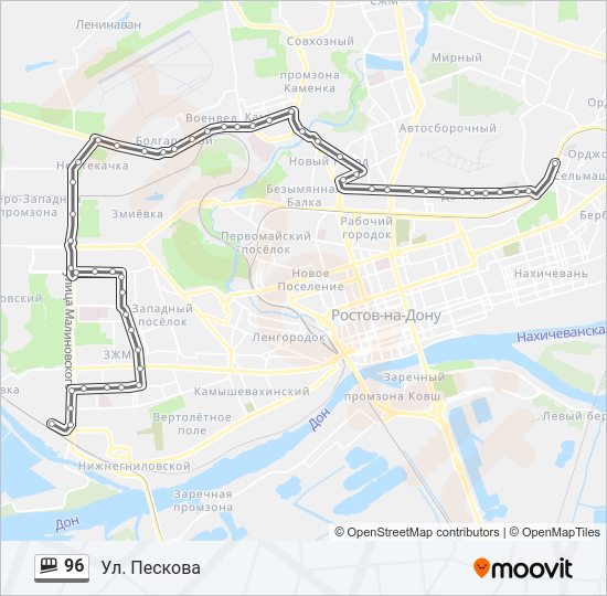96 Shuttle Line Map