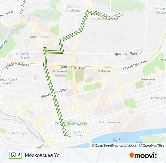 2 Bus Line Map