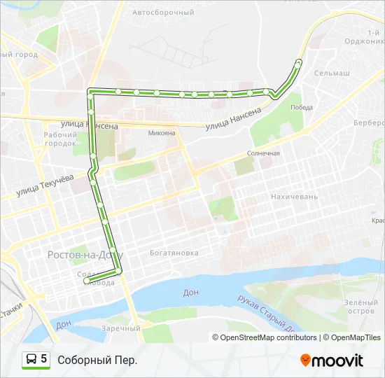 5 Bus Line Map