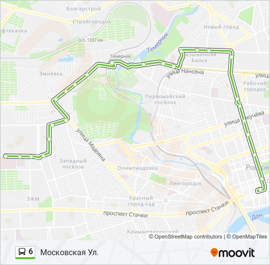 6 bus Line Map