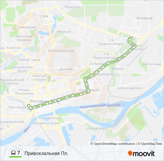 Автобус 7: карта маршрута