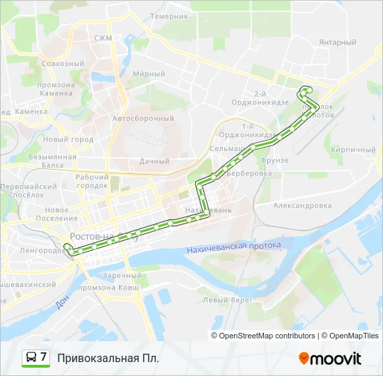Автобус 7: карта маршрута