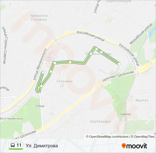 11 Bus Line Map