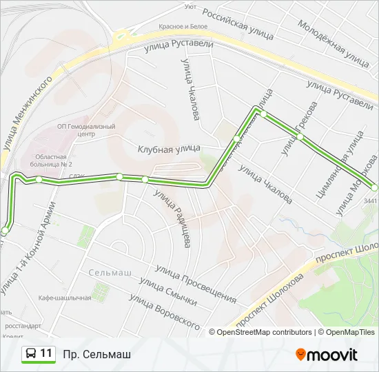 11 Bus Line Map