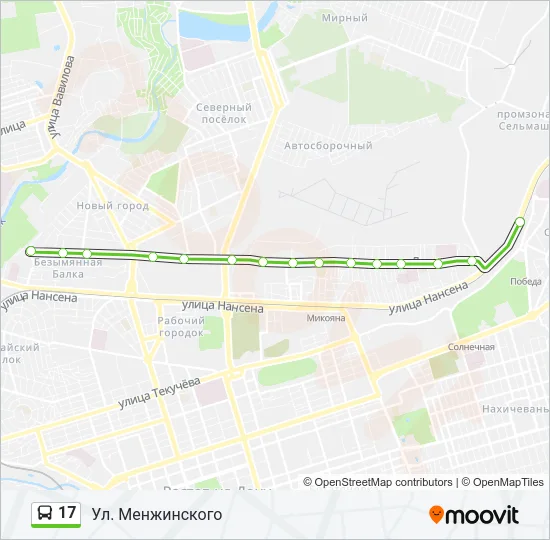 17 Bus Line Map