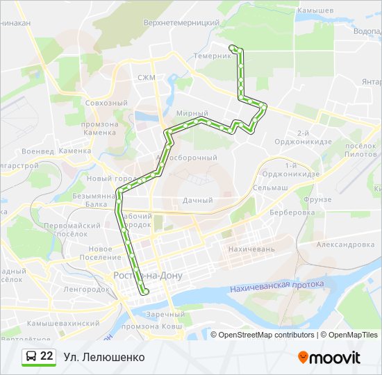 Автобус 22: карта маршрута