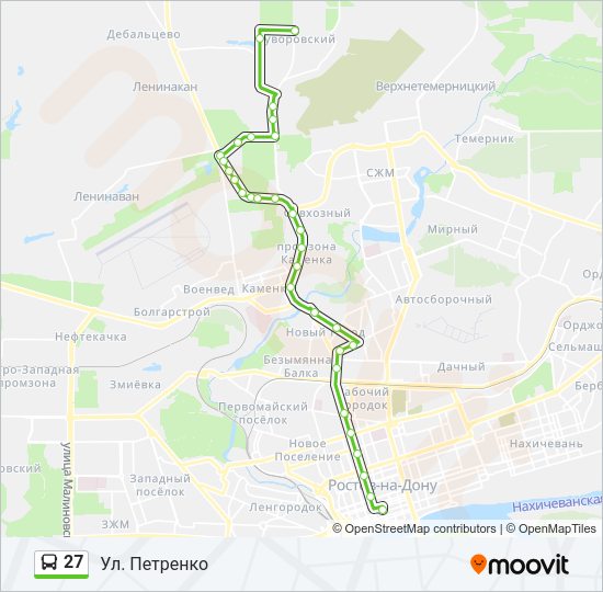 27 Bus Line Map