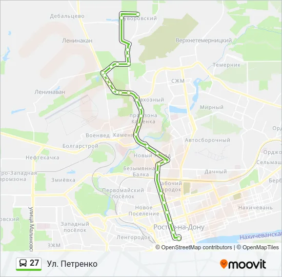 27 Bus Line Map