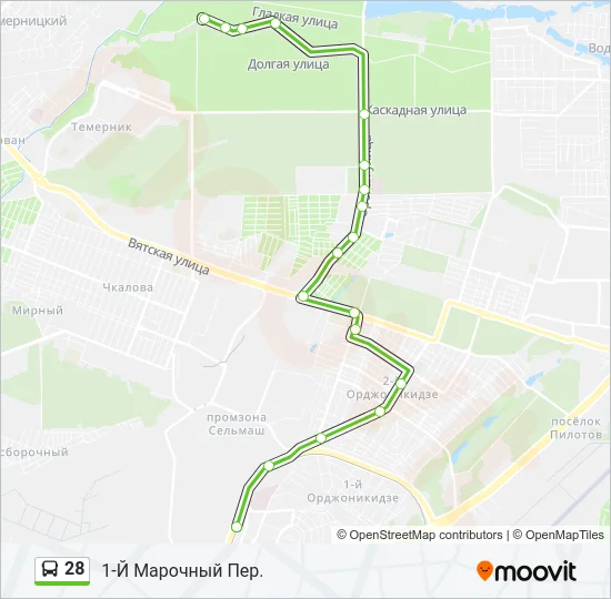 28 Bus Line Map