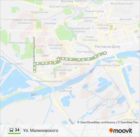 34 Bus Line Map