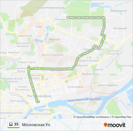 35 Bus Line Map