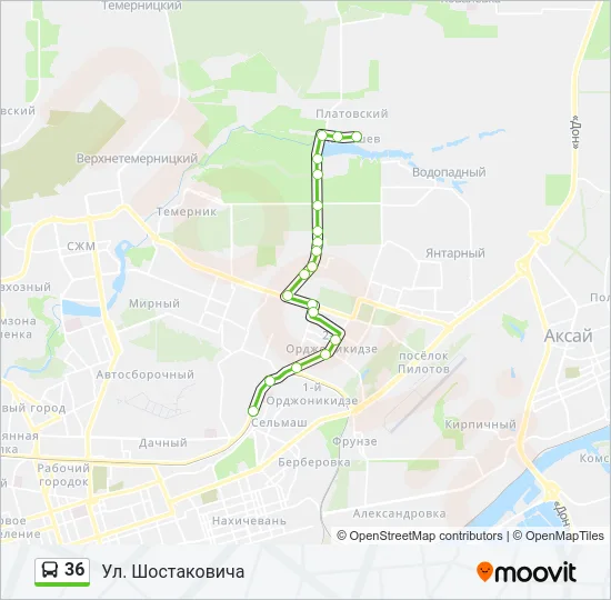 36 Bus Line Map