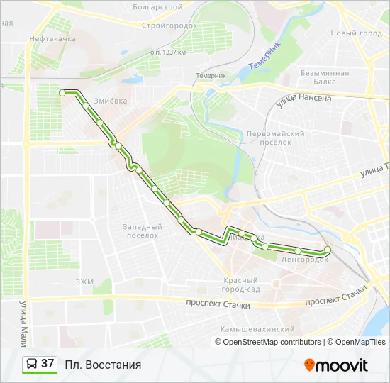 37 Bus Line Map