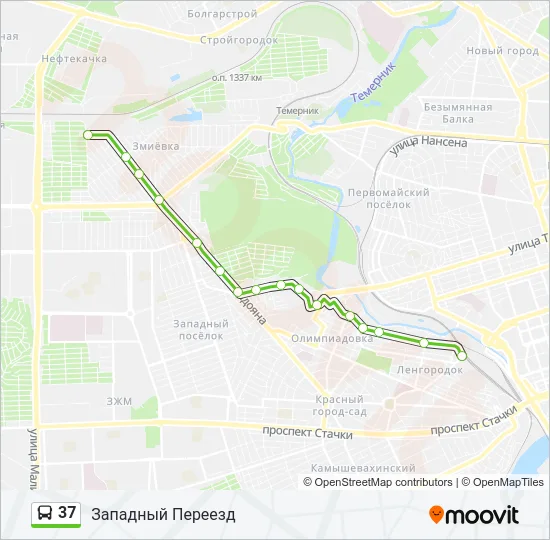 37 Bus Line Map