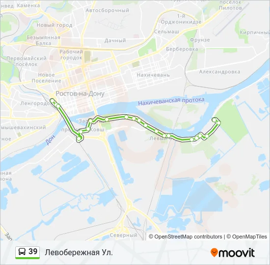 39 Bus Line Map