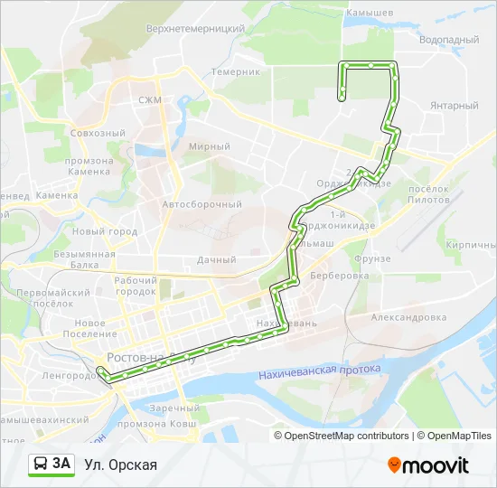 3А Bus Line Map