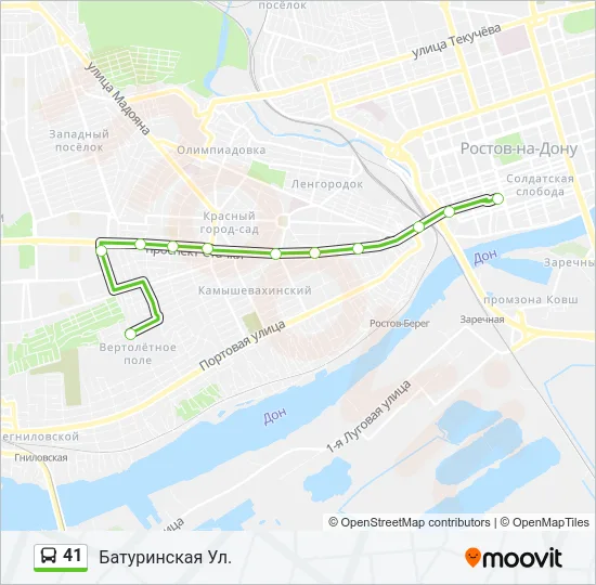 41 Bus Line Map
