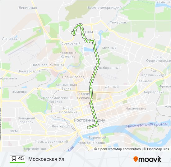 45 Bus Line Map