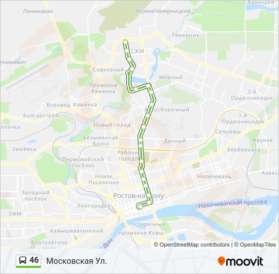 46 Bus Line Map