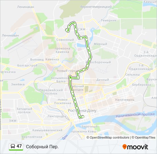 47 Bus Line Map
