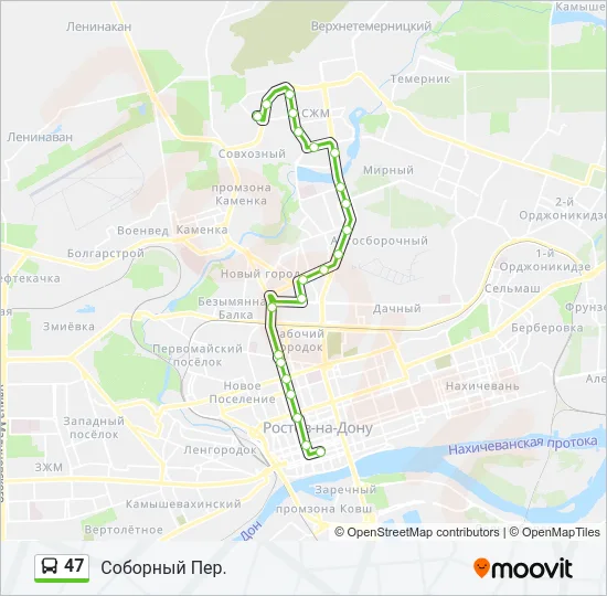 47 Bus Line Map