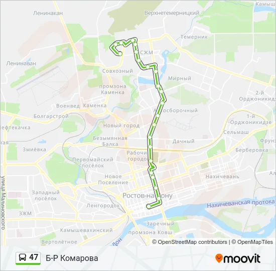 47 Bus Line Map