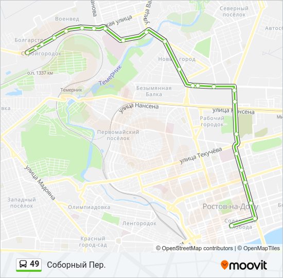 49 Bus Line Map