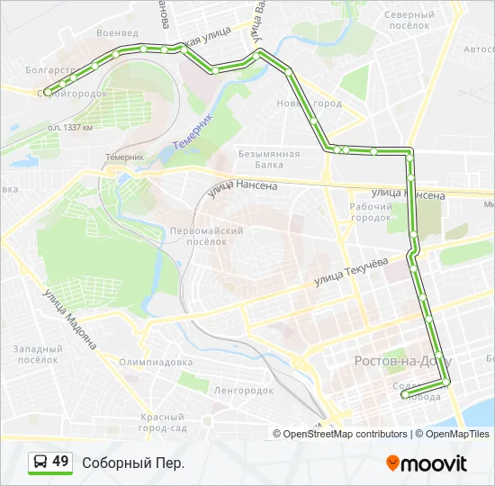 49 Bus Line Map