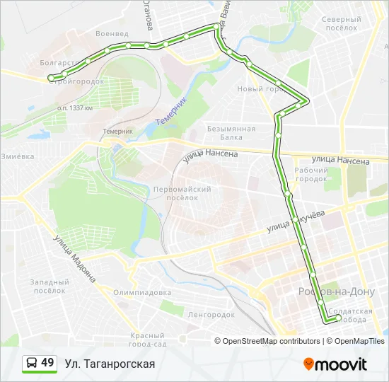 49 Bus Line Map
