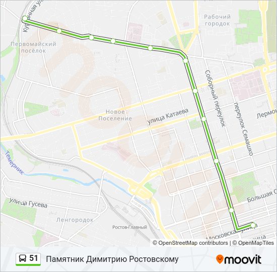 51 Bus Line Map