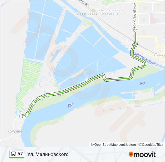 57 Bus Line Map