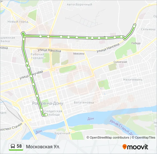 58 Bus Line Map