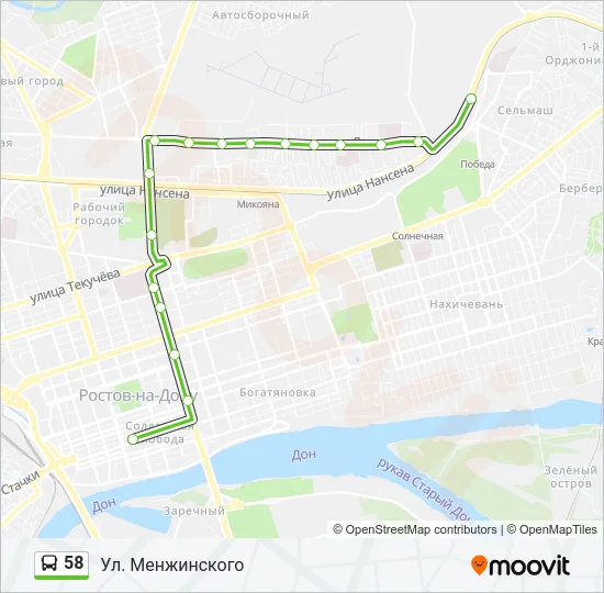 58 Bus Line Map