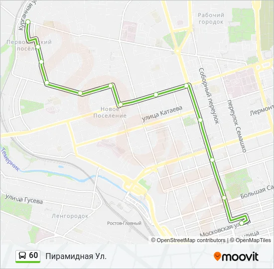 Автобус 60: карта маршрута