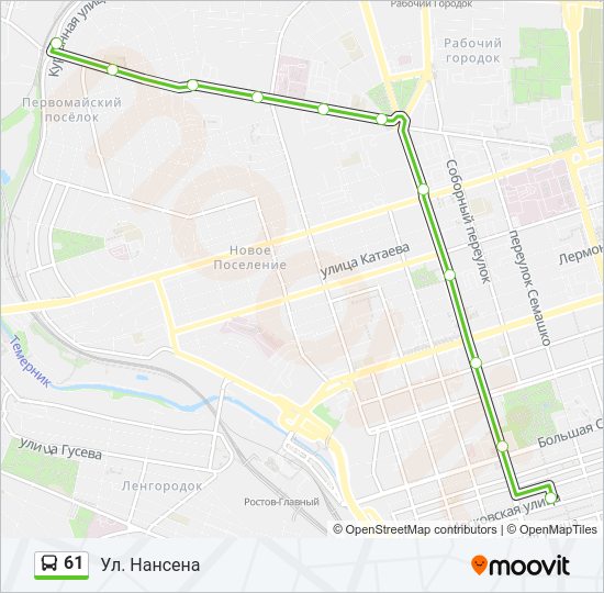 61 Bus Line Map