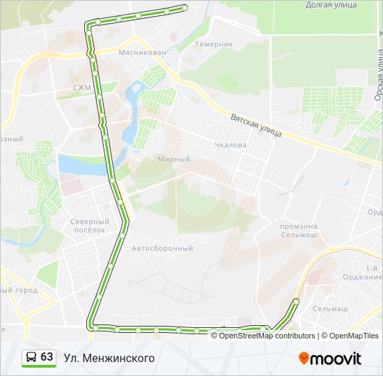 63 Bus Line Map