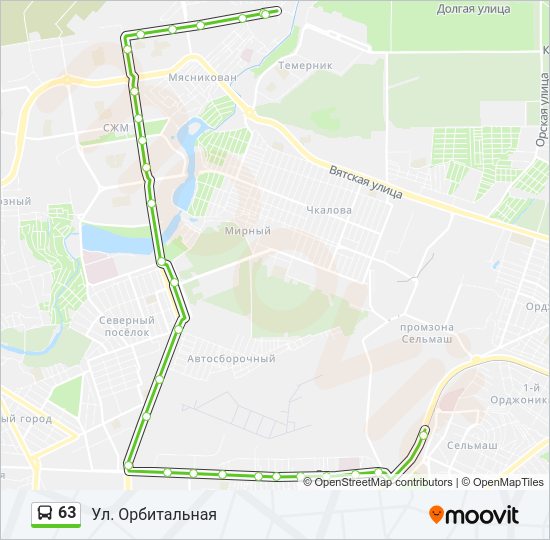 63 Bus Line Map