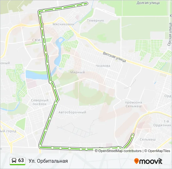 63 Bus Line Map