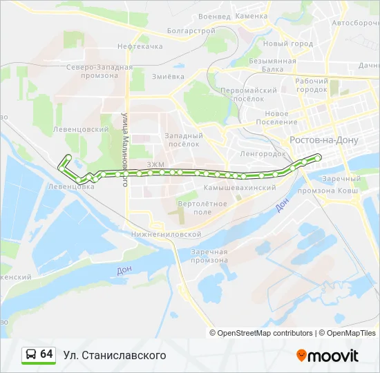 64 Bus Line Map