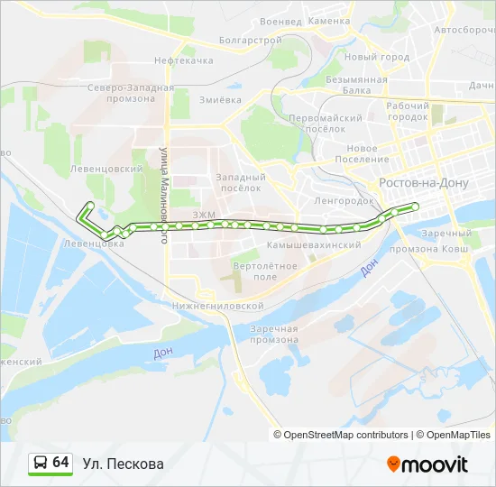 64 Bus Line Map