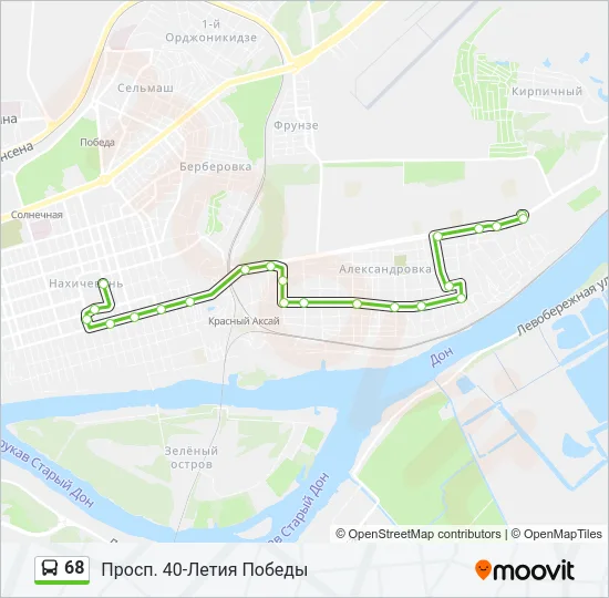 68 Bus Line Map