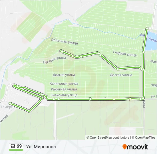69 Bus Line Map