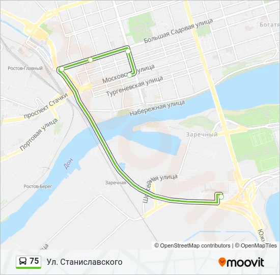 75 Bus Line Map