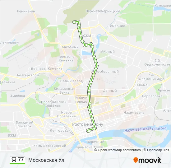 77 Bus Line Map