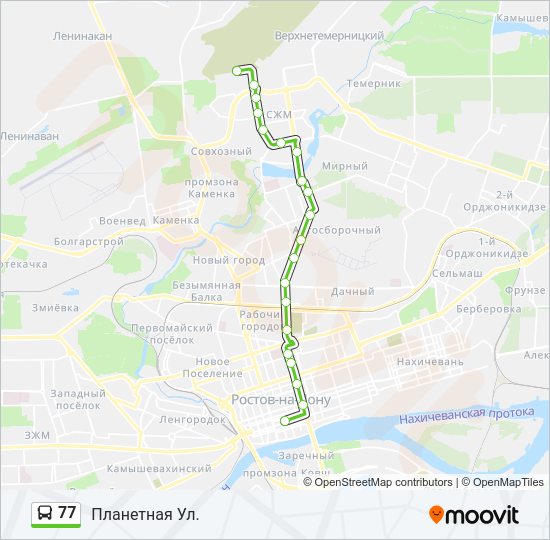 77 Bus Line Map