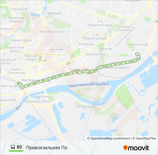 80 Bus Line Map