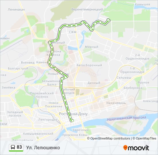 83 Bus Line Map