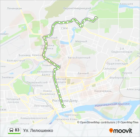 83 Bus Line Map