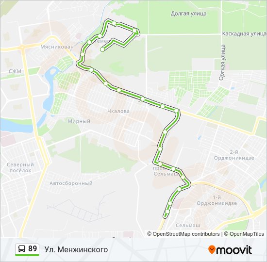 89 Bus Line Map